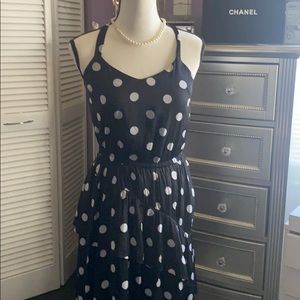 Polka dot black & white summer dress